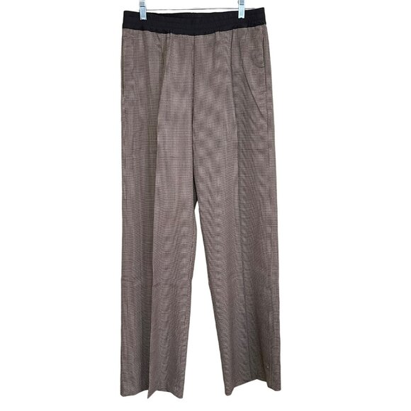 Thakoon Houndstooth Smocked Waist Wide Leg Pull On Trouser Sz 8 NWT - Picture 1 of 5